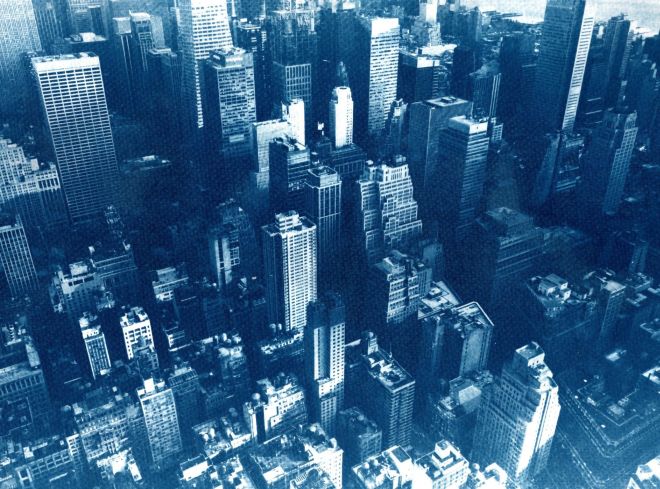 Nowy Jork - cyjanotyp