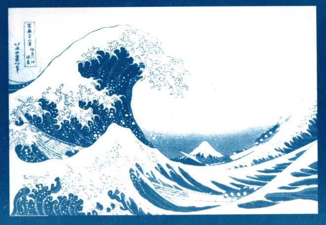 Kanagawa - cyjanotyp